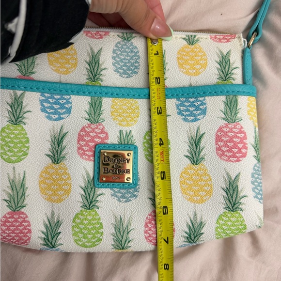 Dooney & Bourke Teal-Trim Pineapple Print Crossbody Bag - Picture 5 of 12